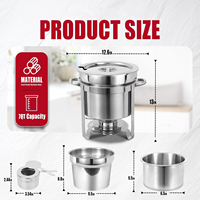 Edelstahl 201 Silber Chafing Dish Buffet-Set Alkoholbetriebener Speisenwärmer 85-100°C Temperaturregelung