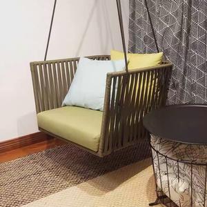 Mobilier à construire, chaise suspendue de gazébo de loisirs en rotin pour adulte, balançoire d'extérieur simple et Double - Product Image 5