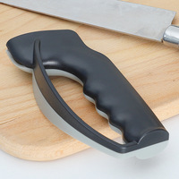 Couteaux de cuisine écologiques Hantechn à lames dentelées, affûtés au diamant, en carbure de tungstène multi-grains, avec affûteur intégré