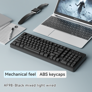 คีย์บอร์ดสำนักงานแบบมีสาย Ajazz AF98 97 ปุ่ม ดีไซน์สีสันตัดกัน ไฟ RGB ปุ่มมัลติมีเดีย สำหรับ <span class=keywords><strong>Win</strong></span> และ Mac - Product Image 2
