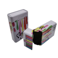 Boîte à cigarettes en fer blanc personnalisée pour 20 cigarettes en chanvre, design métallique, logo personnalisé, emballage artisanal recyclé, personnalisable – Offre Spéciale