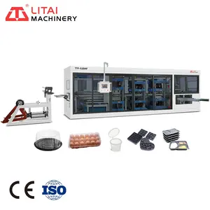 Plastic Tray And Cover Vacuum Thermoforming Making Machine