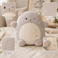 Almohada de Felpa Personalizada Súper Suave con Forro de Malla de Algodón PP, Osito de Peluche Adorable para Aliviar el Estrés y Dormir