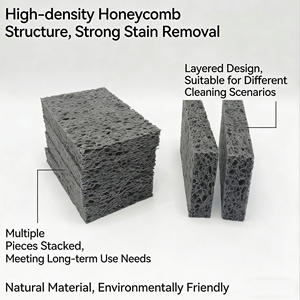 Hoge Kwaliteit Op Maat Gemaakte Houtpulp Spons Schuurbak Reinigingsbenodigdheden Fabriek Groothandel Keuken Essentials - Product Image 2