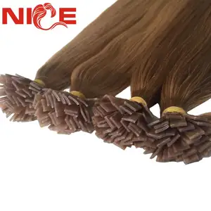 Wholesale Flat Tip Hair Extensions Suppliers Cuticle Aligned Human Hair Keratin Extensions Flat Tip Extension