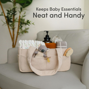 Portable Mommy Nursery Organizer Baby Diaper <strong>Storage</strong> Basket <strong>Nappy</strong> Caddy-for On-the-Go <strong>Storage</strong> - Product Image 3