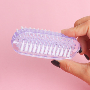 Cepillo de limpieza de plástico de doble cara transparente multifuncional para el cuidado del cabello en salones de belleza - Product Image 1