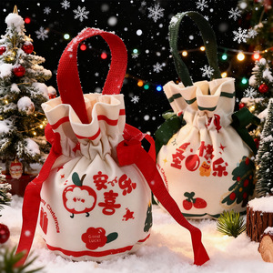 Decoraciones navideñas 2026, bolsa de regalo con manzanas para Nochebuena, bolsa de dulces, caja de regalo con manzanas de la paz. - Product Image 3