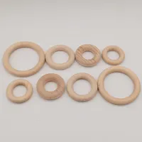 Online Wooden Rings Wooden Hoops for Craft High Quality Natural Beech Smooth Unfinished Round Wood Rings Circles