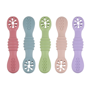 Cuchara de Silicona para Alimentación de Bebés, Venta al por Mayor de Fábrica, 9 Colores Diferentes Disponibles en Stock - Product Image 2