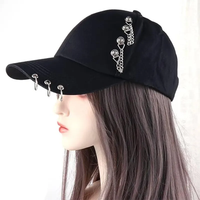 Échantillon gratuit de casquette de baseball en coton noir à logo brodé hip hop Offre Spéciale de style tendance pour femmes