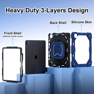 Funda para tableta con soporte de rotación para <span class=keywords><strong>iPad</strong></span> Pro 2024 13 11 M4 Mini Air 4 <span class=keywords><strong>5</strong></span> 6 <span class=keywords><strong>7</strong></span> 8 <span class=keywords><strong>9</strong></span> 10th Generation 10,2 10,<span class=keywords><strong>9</strong></span> pulgadas funda dura a prueba de golpes - Product Image 3
