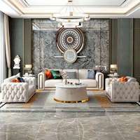 Italienischer Luxus-Stil Modernes Modulsofa-Set Leichter Luxus Schlichtes Design für Wohnzimmermöbel