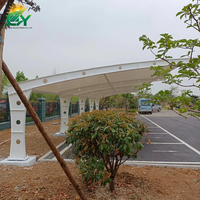 Structure en acier préfabriquée pour abri solaire de voiture, pour parkings, assemblage modulaire, surface anodisée, solutions de montage PV personnalisées
