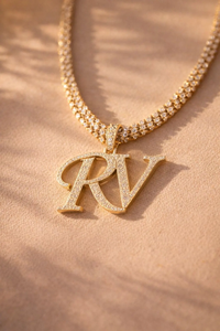 Luxury Personalized Rhodium Plated 18K Solid Gold Moissanite Letter Pendant <b>Iced</b> Out Hip Hop Gift <b>Chain</b> - Product Image 3