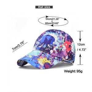 New Colorful Graffiti Baseball <b>Sun</b> <b>Hat</b> Outdoor Sporty Street Style Sport Cap with Custom Logo Common Fabric Feature - Product Image 4