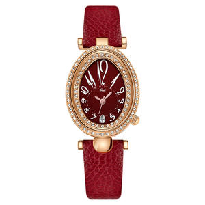 Montre pour femme avec diamants ovales, cadeau de Noël, mode décontractée, littéraire, étanche, quartz - Product Image 6