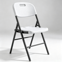 Chaise pliante en plastique robuste pour extérieur, jardin, patio, empilable, portable, gain de place, chaise de mariage