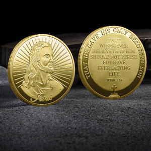 Avrupa amerikan hatıra parası İsa kutsal kalıp döküm altın kaplama UV baskılı doğa devriye sikke rozeti meydan sikke - Product Image 1