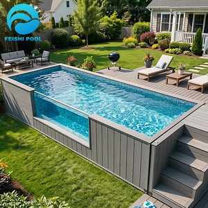 <span class=keywords><strong>Piscine</strong></span> de nage extérieure en fibre de verre (FRP) de 20 pieds, jacuzzi, conteneur préfabriqué de 40 pieds, <span class=keywords><strong>piscine</strong></span> en bois de jardin pour la natation, fabriquée en Chine - Product Image 1