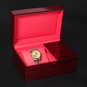 Boîte à montre en bois personnalisée de haute qualité, écologique, de la marque DS, en MDF, peinte par pulvérisation, en forme de coquille - Product Image 3