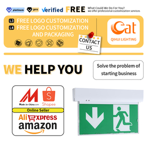 2025 nuovo tipo di segno di uscita a <span class=keywords><strong>LED</strong></span> per interni e 3 ore di emergenza ABS + acrilico + materiale PVC IP 30 3W 6000K - Product Image 6