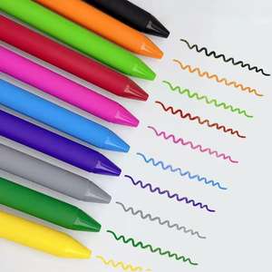 Высококачественная разноцветная ручка с силикагелевыми чернилами, рекламная Выдвижная черная ручка 0,5 мм цвета с индивидуальным логотипом - Product Image 6