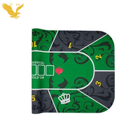 Tapis de poker portable en feutre vert YH 180*90cm, vente chaude, pour le divertissement et les jeux d'argent, adapté au Texas Holden
