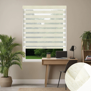 Persianas Enrollables Manuales Inalámbricas de Doble Capa SAMADHI de Alta Calidad, Día y Noche, para Ventanas Interiores, Instalación Integrada, Horizontales, Tipo Zebra - Product Image 1