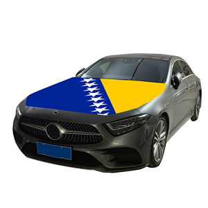 Bosnie-Herzégovine National Couverture de capot de <span class=keywords><strong>voiture</strong></span> Drapeau Couverture de moteur de <span class=keywords><strong>voiture</strong></span> Drapeau Vente en gros Usine personnalisée Vente directe - Product Image 2
