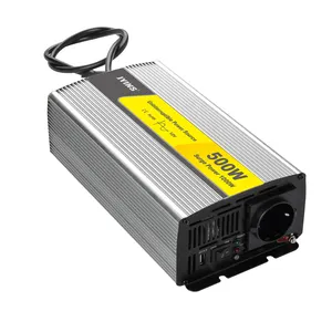 500W 12V/120V USA Plug Pure Sine Wave Power Inverter with battery charger