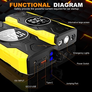 Recargable 39800mAh Mini coche eléctrico Jumper Start 2000amp Pack Auto Power Bank 4.0l Diesel Portable Jump Starter 2 en 1 - Product Image 4