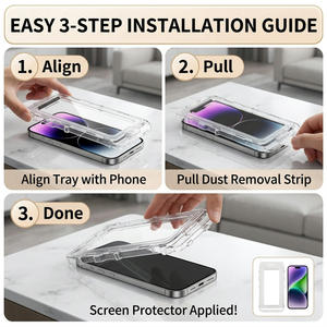 OEM Screen Protector for iPhone 18 One-Step Easy Installation with Auto Alignment Tool 2.5D Tempered Glass Bubble-Free <b>Magic</b> <b>Box</b> - Product Image 2