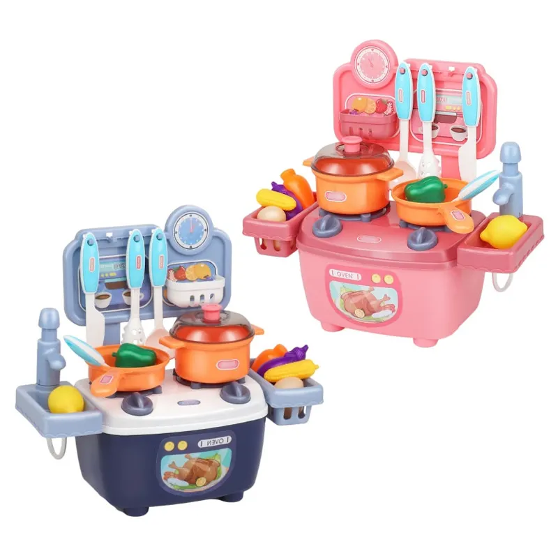 Sıcak satış çocuk simüle mutfak seti oyuncaklar çocuk pişirmek için mini mutfak oyuncakları