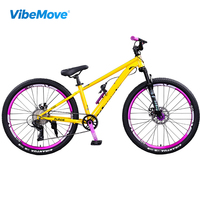Yüksek Kaliteli MTB 26 İnç 8 Vitesli Dirt Jumper Karbon Çelik İniş Bisikleti, Yetişkinler İçin Çift Disk Frenli