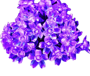 Guirlande lumineuse LED Fée des fleurs de cerisier 20 LED, étanche, solaire, pour extérieur, Noël, Halloween, décoration de jardin et pelouse, pour la saison printanière - Product Image 2