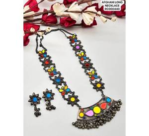 Premium quality Stylish <b>Silver</b> Plated Multi-Color Quartz Jewelry Set New Arrival Fashionable Necklace Earrings for Weddings wear - Product Image 2