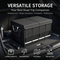 Organisateur de coffre de voiture multifonctionnel de haute qualité en polyester Oxford, pliable, avec 1 à 3 compartiments