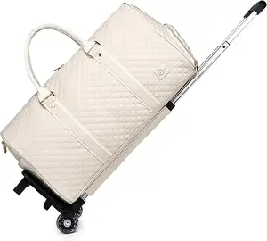 Novo Design Rolling Duffle Suit Bag com Rodas Carry on Trolley Bag Viagem Duffle Bags com Compartimento de Sapatos