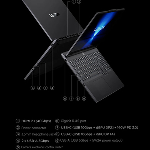 โน้ตบุ๊กเกมมิ่ง Legion R7000 7 H 255 ปี 2025 หน่วยความจำ 16GB DDR5  ความจุ 512GB SSD การ์ดจอ GEFORCE RTX5060--8G  หน้าจอ 15.3 นิ้ว ความละเอียด 2.5K  180Hz สำหรับอีสปอร์ต รุ่นปี 2025 Legion - Product Image 6