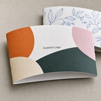 Portavasos de cartón blanco con logo impreso para mostrador de bebidas, embalaje para cafeterías y tiendas de té, pedidos promocionales, pedidos de bebidas de temporada