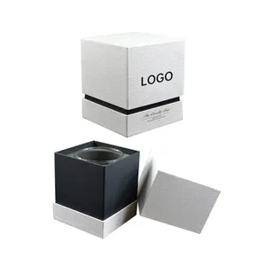 Custom Luxury Square Paper Packaging Wax Jars Boxes Birthday Party Gift Candle Jar Box With Logo