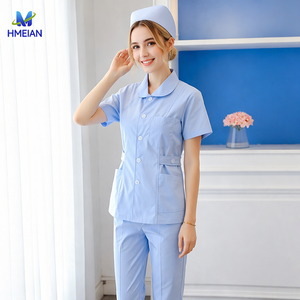 Completo Estivo da Infermiera Dentale per Donna, Set Due Pezzi a Maniche Corte, Abbigliamento da Lavoro per Pratica Medica e Odontoiatrica - Product Image 2