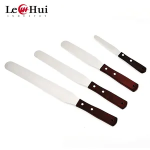 Spatula Krim Memanggang Kue Stainless Steel, Peralatan Dekorasi Profesional, Alat Dapur Memanggang, Spatula Offset Siku, Set Kue