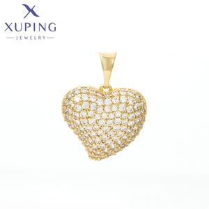 Joyería XUPING, Dije Romántico <span class=keywords><strong>en</strong></span> Forma de Corazón, Chapado <span class=keywords><strong>en</strong></span> Oro de 14K, Dijes al por Mayor - Product Image 1