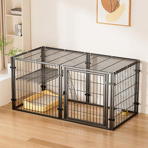 Solido modello Anti-Jailbreak gabbia per cani grande spazio orsacchiotto <span class=keywords><strong>Corgi</strong></span> casa per cani a prova di fuga Top bottone per addestramento di isolamento - Product Image 3