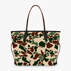Nouveau <span class=keywords><strong>Sac</strong></span> à Main de Shopping <span class=keywords><strong>Rose</strong></span> Camouflage Personnalisé en Cuir PU avec Fermeture Éclair, <span class=keywords><strong>Sac</strong></span> à Bandoulière et Pochette, <span class=keywords><strong>Sac</strong></span> Fourre-Tout Camouflage Nuage Polynésien pour la Vente en Gros - Product Image 5