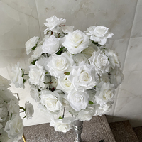 Boule de fleurs artificielles blanches DIY SPR 35/45/50/55/60/65/70/75/80cm pour centres de table, décoration de mariage, arrangement floral pour fêtes