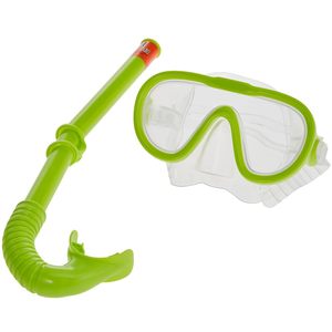 Ensemble de plongée avec tuba Intex avec sangle réglable, masque de plongée à double lentille pour garçons, couleur verte unisexe - Product Image 1