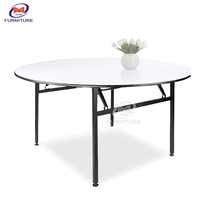 Pieds pliants en PVC pour événements, Table de Banquet, mobilier moderne d'hôtel, contreplaqué, carré Durable de 6 pieds en fer pour mariage, 20 pièces